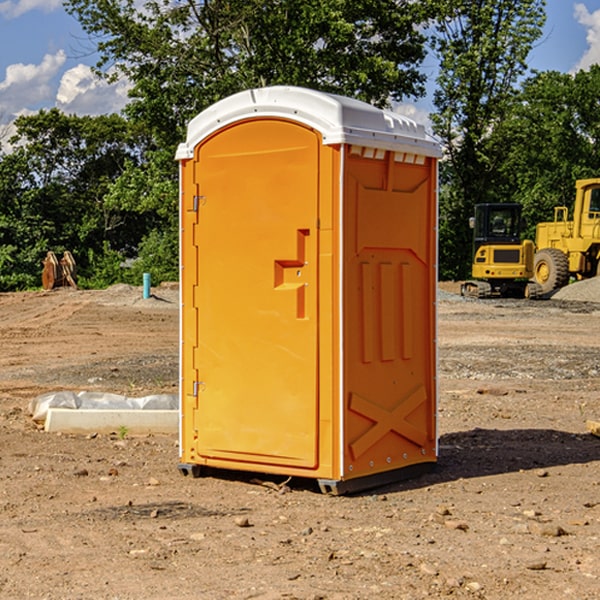 how often are the portable toilets cleaned and serviced during a rental period in Saddle Brook